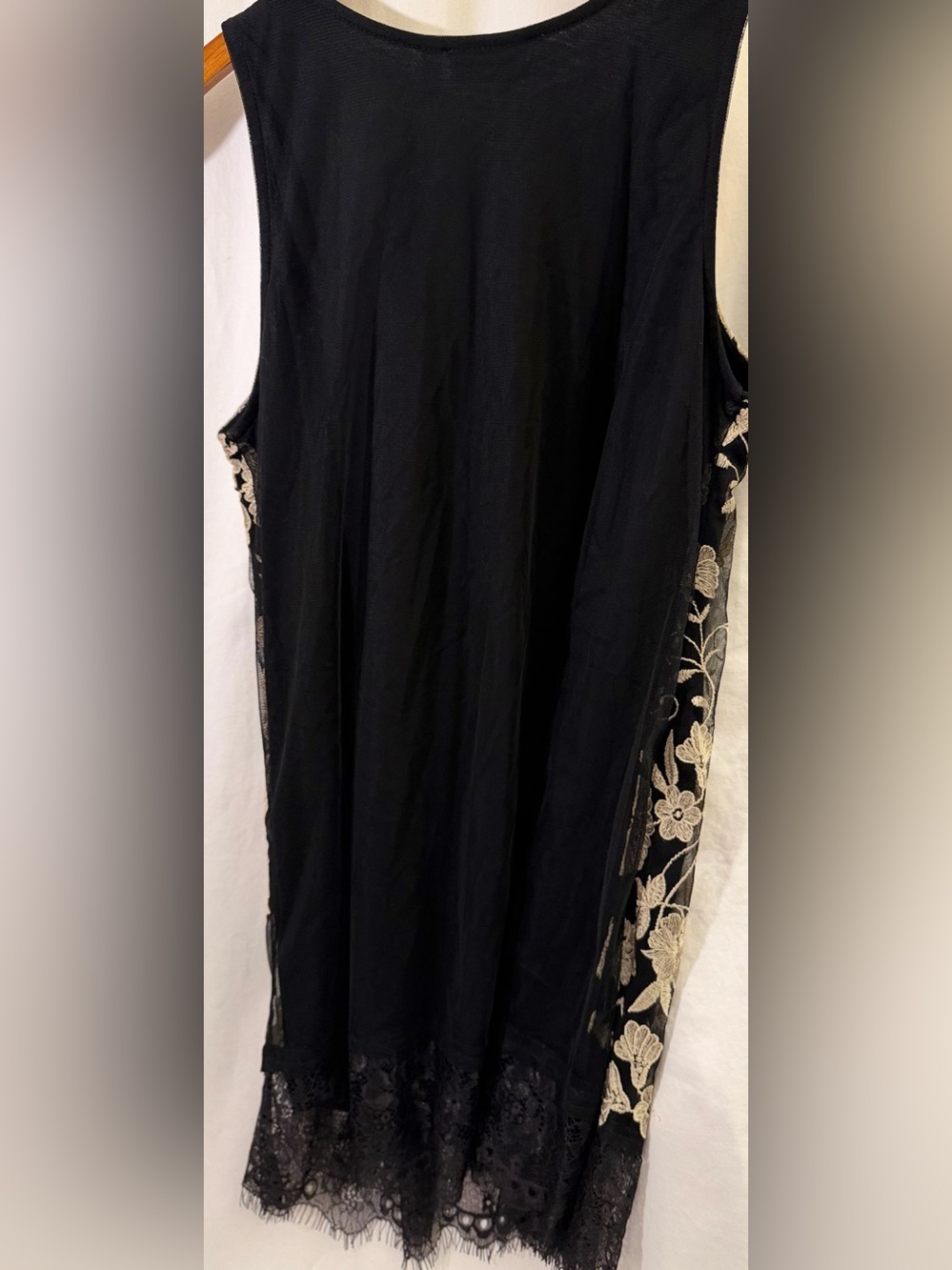 Logo Lavish summer dress embroidered with slip dress black size xxs - Picture 11 of 16